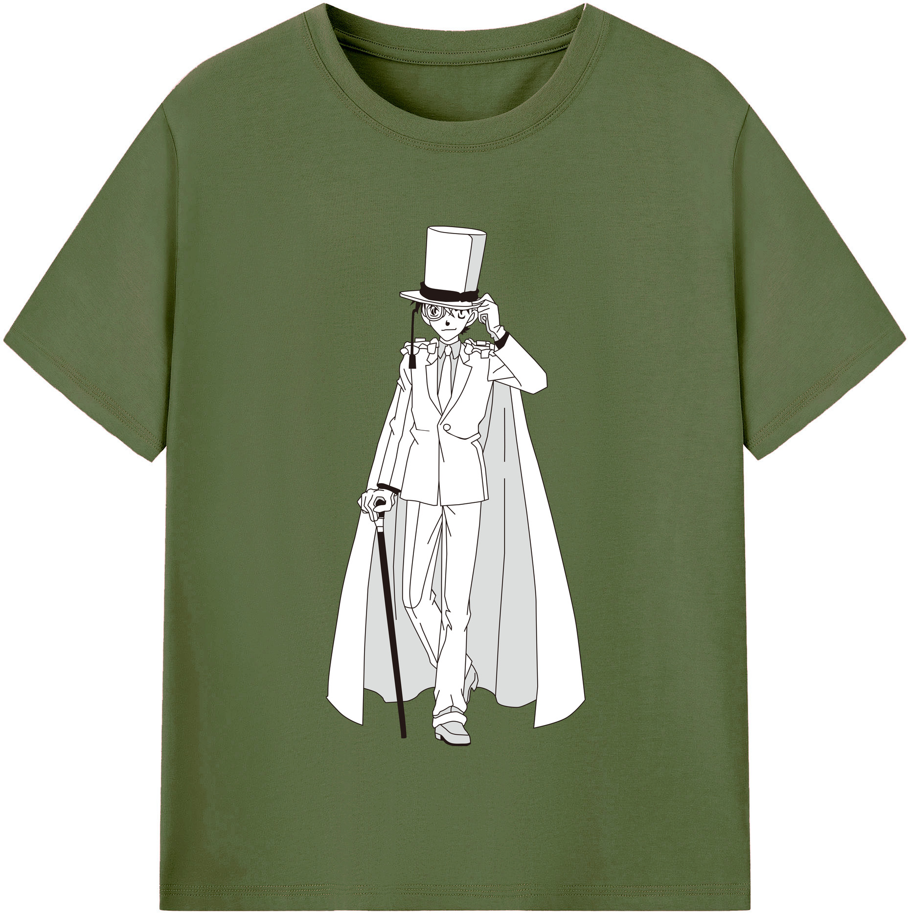 （画像用） 名探偵コナン くろば かいと Detective Conan Kuroba Kaito 綿100％半袖Tシャツ（フロントプリント）